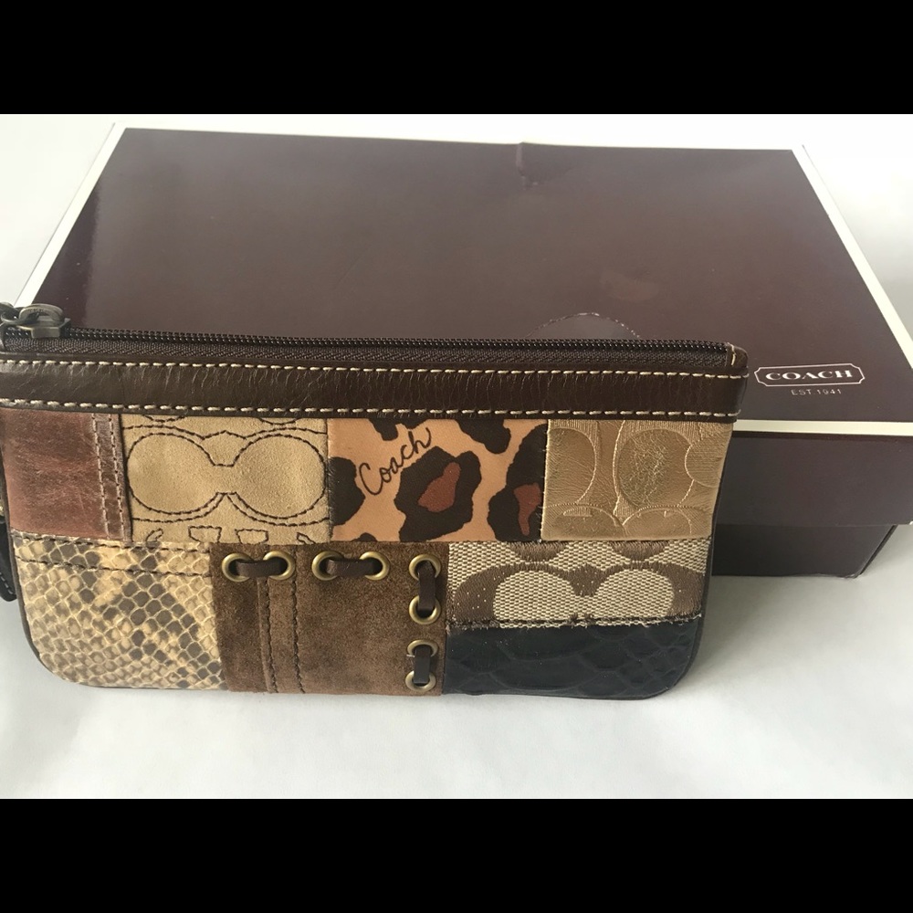 Coach patchwork wristlet